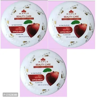 Maple Beauty Care Fruit Moisturising Skin Cream For Fresh  Soft Skin With Vitamin-E Apple Fruit  Pack of - 3-thumb0