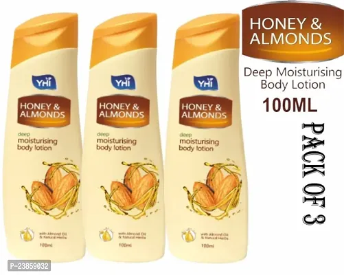 Alm Pack of 3 Deep Moisturizer for Women  Men, Ideal for Normal to Dry Skin - Enriched with Almond  Honey Summer  Winter Skin Care-thumb0