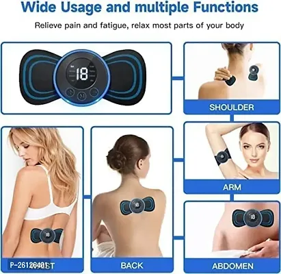 Full Body Mini Butterfly TENS Massager with 8 Modes, 19 Levels Electric Rechargeable Portable EMS Patch for Shoulder, Neck, Arms, Legs, Neck, Men/Women-thumb2