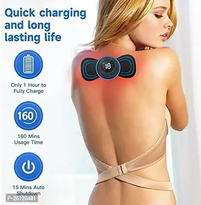 Full Body Mini Butterfly TENS Massager with 8 Modes, 19 Levels Electric Rechargeable Portable EMS Patch for Shoulder, Neck, Arms, Legs, Neck, Men/Women-thumb4