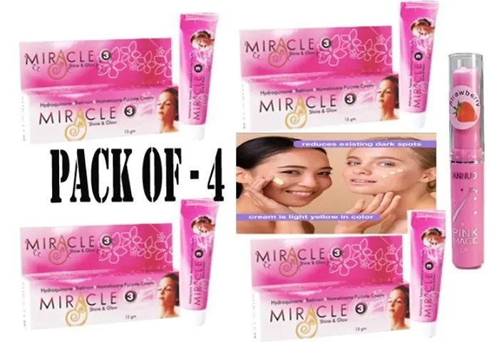 Miracle Beauty clean Face Treatment dark remover cream 30gm (Pack of 4)