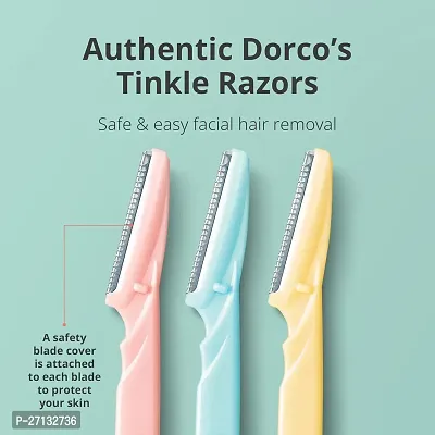 Tinkle Eyebrow Razors for Women, Dermaplane Razor 9 Razors, Eyebrow Trimmer Dermaplaning Tool for Safe and Easy Thanksgiving Gift, Stocking Stuffer-thumb3