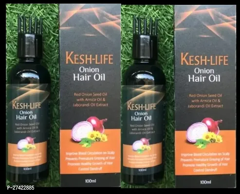 KESH-LIFE ONION HAIR OIL 100ML RED ONION SEED OIL WITH ARNICA OIL PACK OF - 2