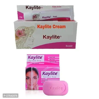 Kaylite Face Cream for Instant Glowing Reduces Fine Lines Wrinkles Brightening Face Cream for All Skin Types (1 Soap + 1 Face Cream)