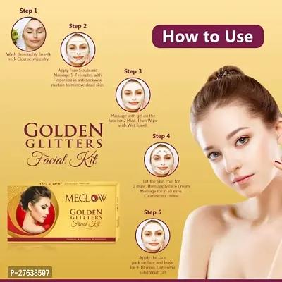 Meglow Gold Facial Kit For Instant Glow 105g Pack of - 2-thumb2