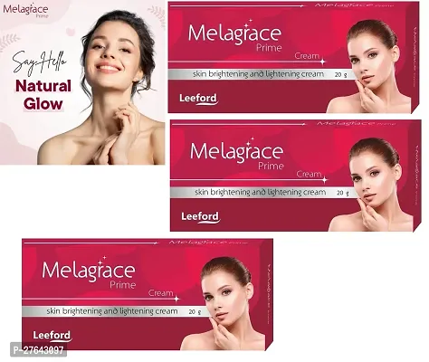 Leeford Melagrace Prime Skin Brightening Fairness Face Cream for Women  Men - Pack of 3  (20 g)