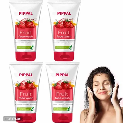 Meglow Fruit Face Wash For Refreshing FaceWash 70gm ( Pack Of 4)