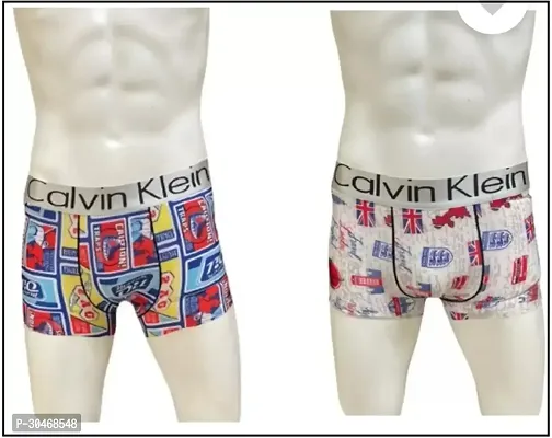 Trendy Nylon Printed Trunks For Men Pack Of 2-thumb0