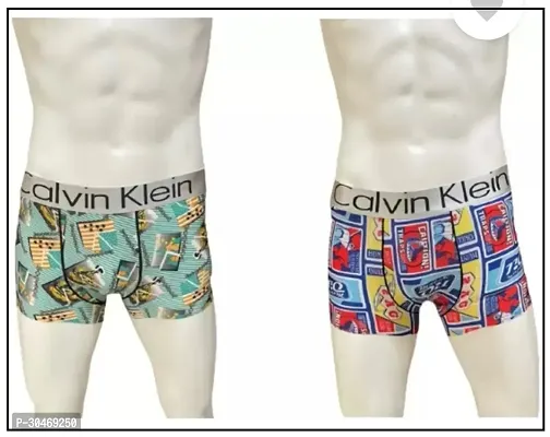 Trendy Nylon Printed Trunks For Men Pack Of 2