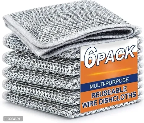 Wire Dishwashing Rags for Wet Pack of 6