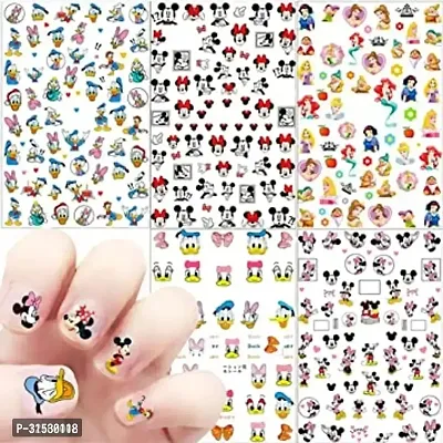 12 Sheets Water Transfer Nail Art Stickers for Acrylic Nails ( random mix designs )-thumb0