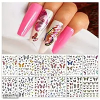 12 Sheets Water Transfer Nail Art Stickers for Acrylic Nails ( random mix designs )-thumb4