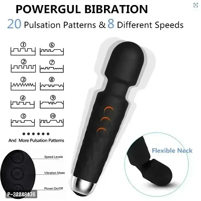 Personal Handheld Massager with 28 Vibration Modes, 8 Intense Speeds Pack of 1-thumb2