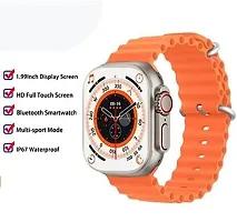 Watch S8 Ultra Latest Bluetooth Calling Series 8 Amoled High Resolution With All Sports Features Health Tracker Wireless Charging Battery Bluetooth Unisex Smart Watch Ultra T 800 Orange-thumb2