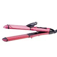 2 In 1 Hair Straightener And Curler Pink Straightenercurler For Women Men Hair Styling Staightners-thumb1
