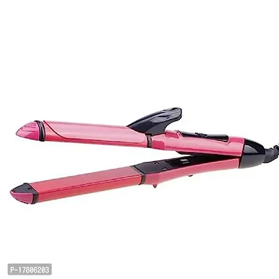 2 In 1 Hair Straightener And Curler Pink Straightenercurler For Women Men Hair Styling Staightners-thumb2