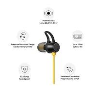 R3 Neckband Bluetooth Headset  (Yellow, In the Ear)-thumb3