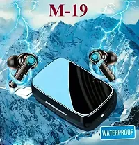 M19 wireless bluetooth and heaphones V5.1 Bluetooth earbuds BLUETOOTH WITH 2200MAH BATTERY CAPACITY UPTO 20 HOURS PLAYTIME-thumb1