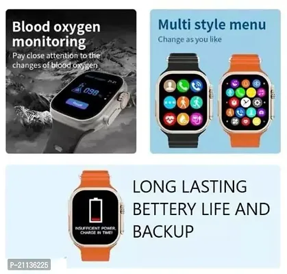 S8 SmartWatch With BT Calling and Series 8 blood pressure and SpO2 monito Answer Full Touch Fitness Smartwatch orange-thumb3