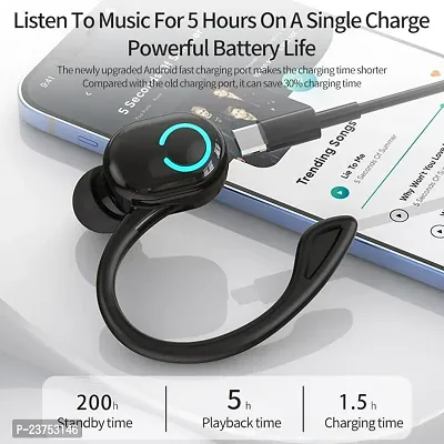 Super Mini Wireless Single Earbud (Black Color) Bluetooth Headset (Black, True Wireless)-thumb3