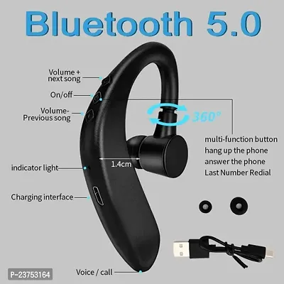 Super Mini Wireless Single Earbud (Black Color) Bluetooth Headset (Black, True Wireless)-thumb3