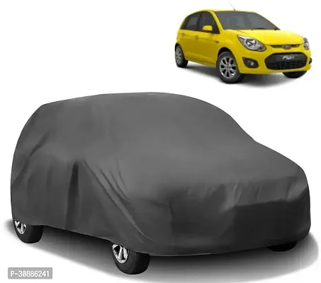 Designer Car Cover For Ford Figo (Without Mirror Pockets) (Grey)-thumb0