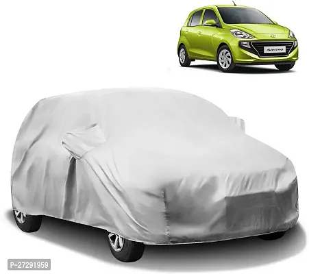 Classic Car Cover For Hyundai Santro ,With Mirror Pockets ,Silver