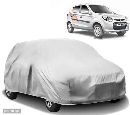 Autoretail Car Cover For Maruti Alto 800 (Without Mirror Pockets) (Silver)-thumb0