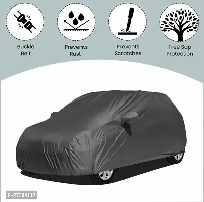 Hms Car Cover For Hyundai Creta (Without Mirror Pockets) (Grey)-thumb4