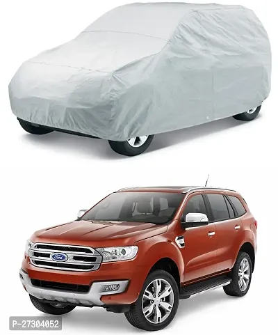 Hms Car Cover For Ford Endeavour (Without Mirror Pockets) (Silver, For 2014, 2015, 2016, 2017 Models)-thumb2