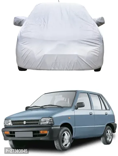 Hms Car Cover For Maruti Suzuki 800 (With Mirror Pockets) (Silver, For 2008, 2009, 2006, 2007, 2013, 2005, 2014, 2015, 2012, 2011, 2010, 2016, 2017 Models)