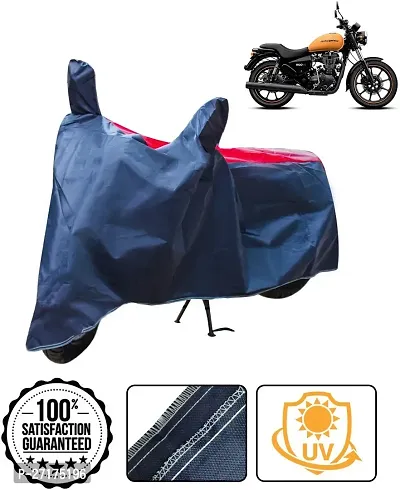 Autoretail Two Wheeler Cover For Royal Enfield (Thunderbird 500, Red, Blue)-thumb0