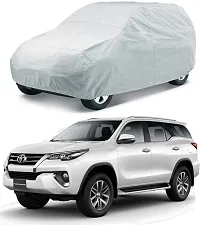 Hms Car Cover For Toyota Fortuner (Without Mirror Pockets) (Silver, For 2014, 2015, 2016, 2017 Models)-thumb1