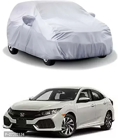 Hms Car Cover For Honda Universal For Car (With Mirror Pockets) (Silver)-thumb3