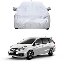 Designer Car Cover With Mirror Pockets For Honda Mobilio -Silver-thumb1