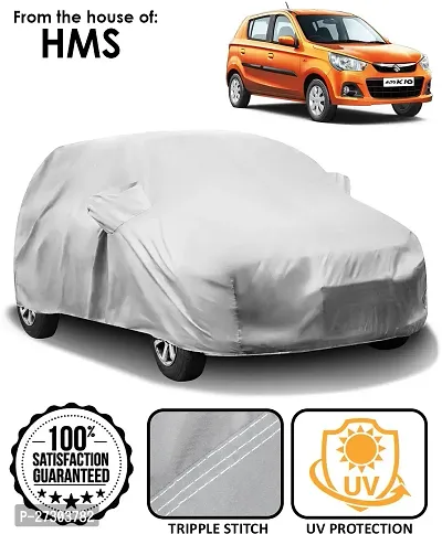 Hms Car Cover For Maruti Suzuki Alto K10 (With Mirror Pockets) (Silver)