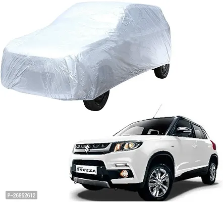 Autoretail Car Cover For Maruti Suzuki Vitara Brezza (Without Mirror Pockets) (Silver)