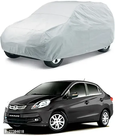 Hms Car Cover For Honda Amaze (Without Mirror Pockets) (Silver, For 2008, 2009, 2006, 2007, 2013, 2005, 2014, 2015, 2012, 2011, 2010, 2016, 2017 Models)-thumb0