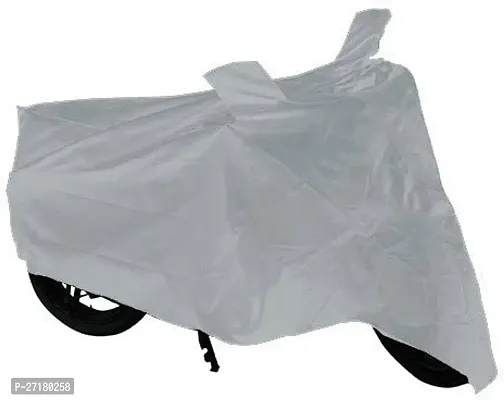 Water Repellent Two Wheeler Cover for Yamaha FZ-S Silver-thumb0