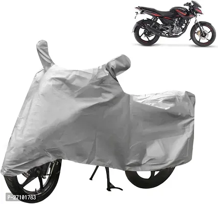 Designer Two Wheeler Cover For Bajaj-Pulsar 135 Ls Dts-I, Silver-thumb0