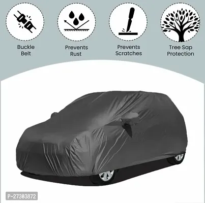 Hms Car Cover For Maruti Suzuki S-Presso (Without Mirror Pockets) (Grey)-thumb4