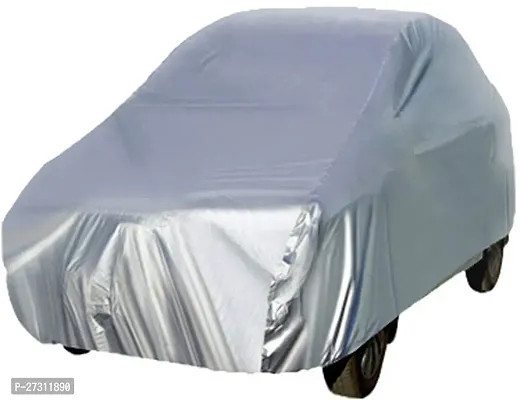 Stylish Car Cover For Maruti Suzuki Universal For Hatchback, 800 - Without Mirror Pockets - Silver, For 2017 Models-thumb0