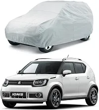 Hms Car Cover For Maruti Suzuki Ignis (Without Mirror Pockets) (Silver, For 2014, 2015, 2016, 2017 Models)-thumb1