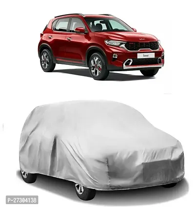 Hms Car Cover For Kia Sonet (Without Mirror Pockets) (Silver)