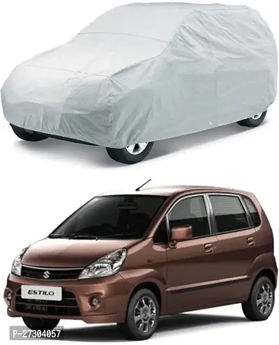 Hms Car Cover For Maruti Suzuki Zen Estilo (Without Mirror Pockets) (Silver, For 2014, 2015, 2016, 2017 Models)-thumb2