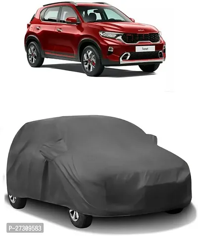 Designer Car Cover With Mirror Pockets For Kia Sonet-thumb0