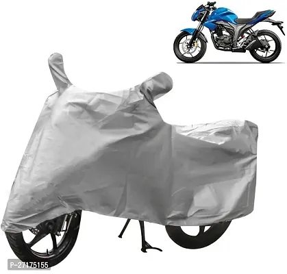 Autoretail Two Wheeler Cover For Suzuki (Gixxer, Silver)-thumb0