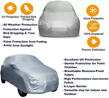 Hms Car Cover For Honda Universal For Car (With Mirror Pockets) (Silver)-thumb3