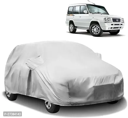 Hms Car Cover For Tata Sumo (With Mirror Pockets) (Silver)-thumb0