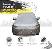 Designer Car Cover For Hyundai I10, Santro Xing, Spark, Eon D Lite, Santro, Alto 800 (Silver)-thumb1